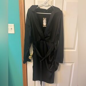 Elegant Black Wrap Dress